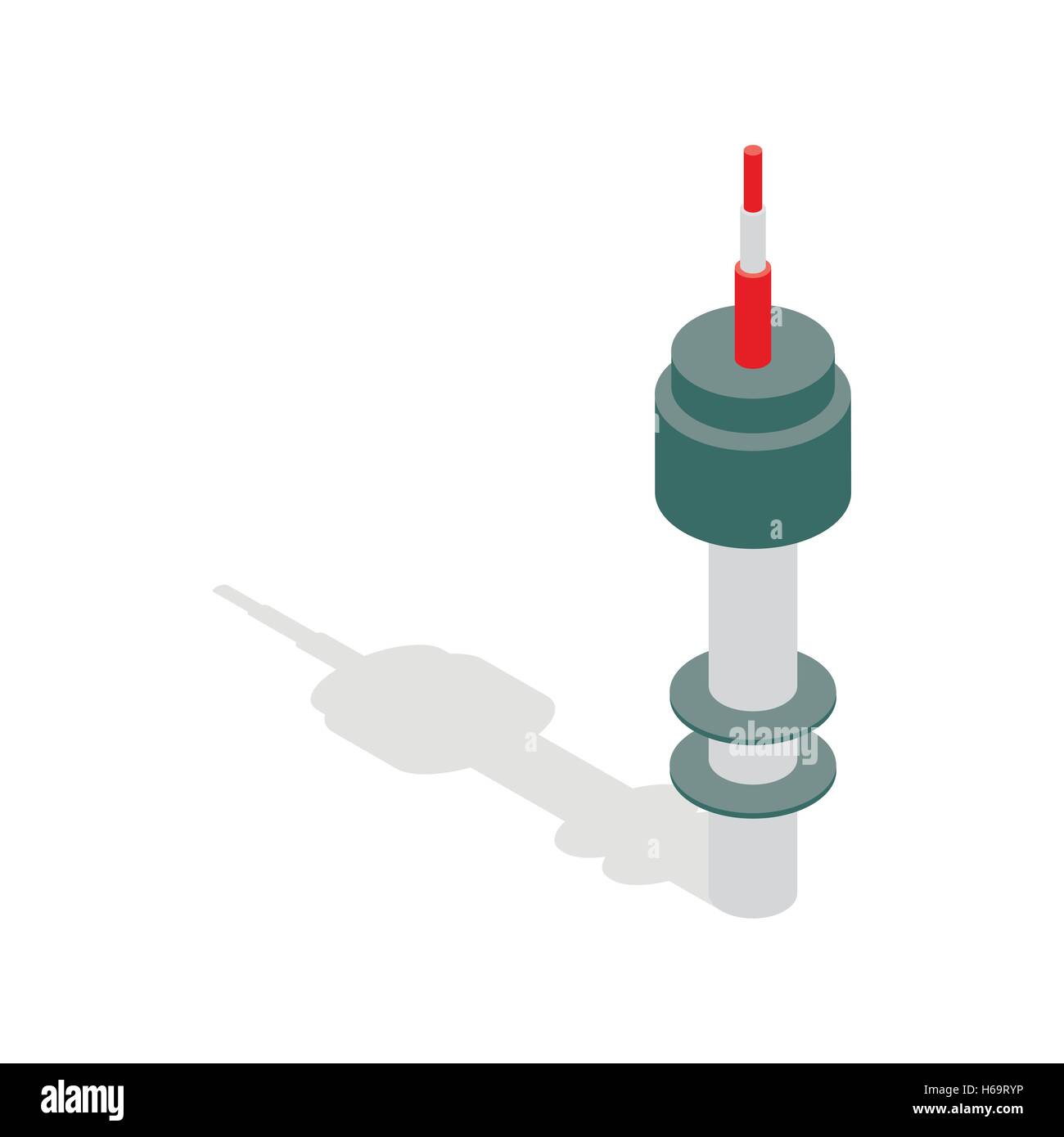 Namsan Tower in Seoul Symbol, isometrischen 3d Stil Stock Vektor