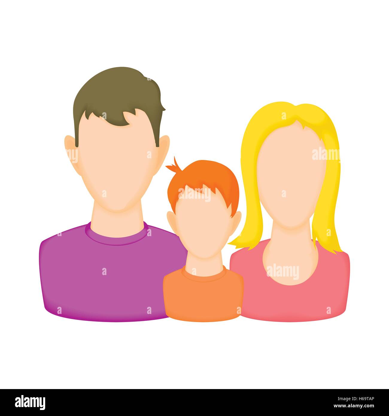 Familie Avatare Symbol, Cartoon-Stil Stock Vektor
