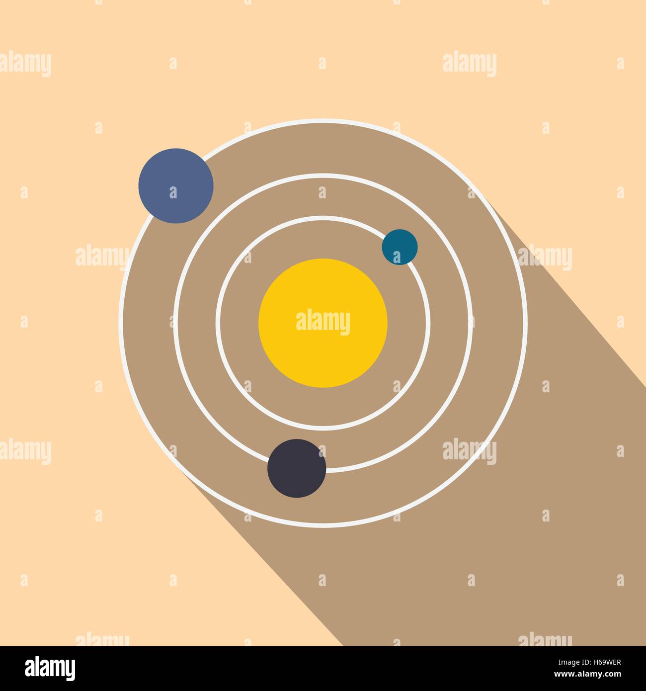 Flache Symbol "Solar System" Stock Vektor