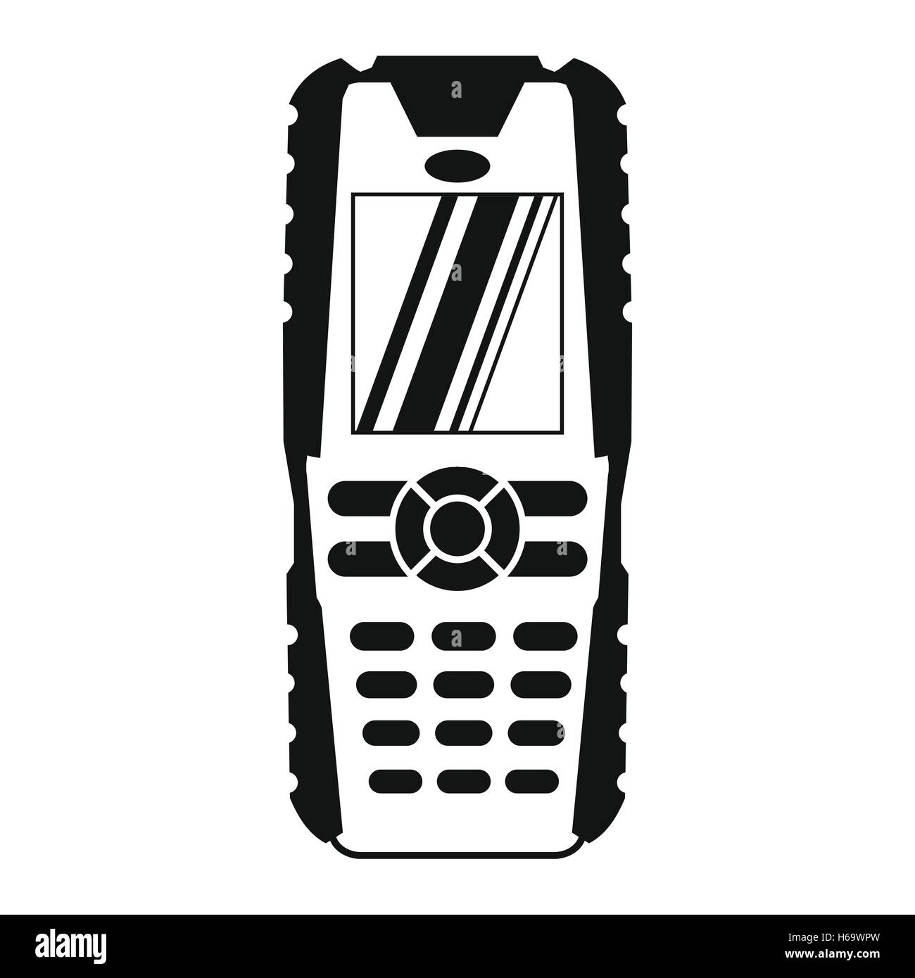Einfaches Symbol Handy-schwarz Stock Vektor