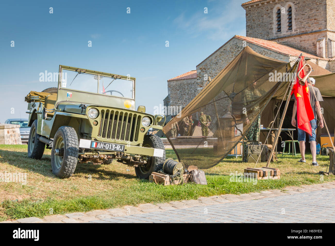 Les Sables d ' Olonne, Frankreich - 26. August 2016: Gedenken an die Befreiung des "Les Sables d 'Olonne", die am th stattfand Stockfoto
