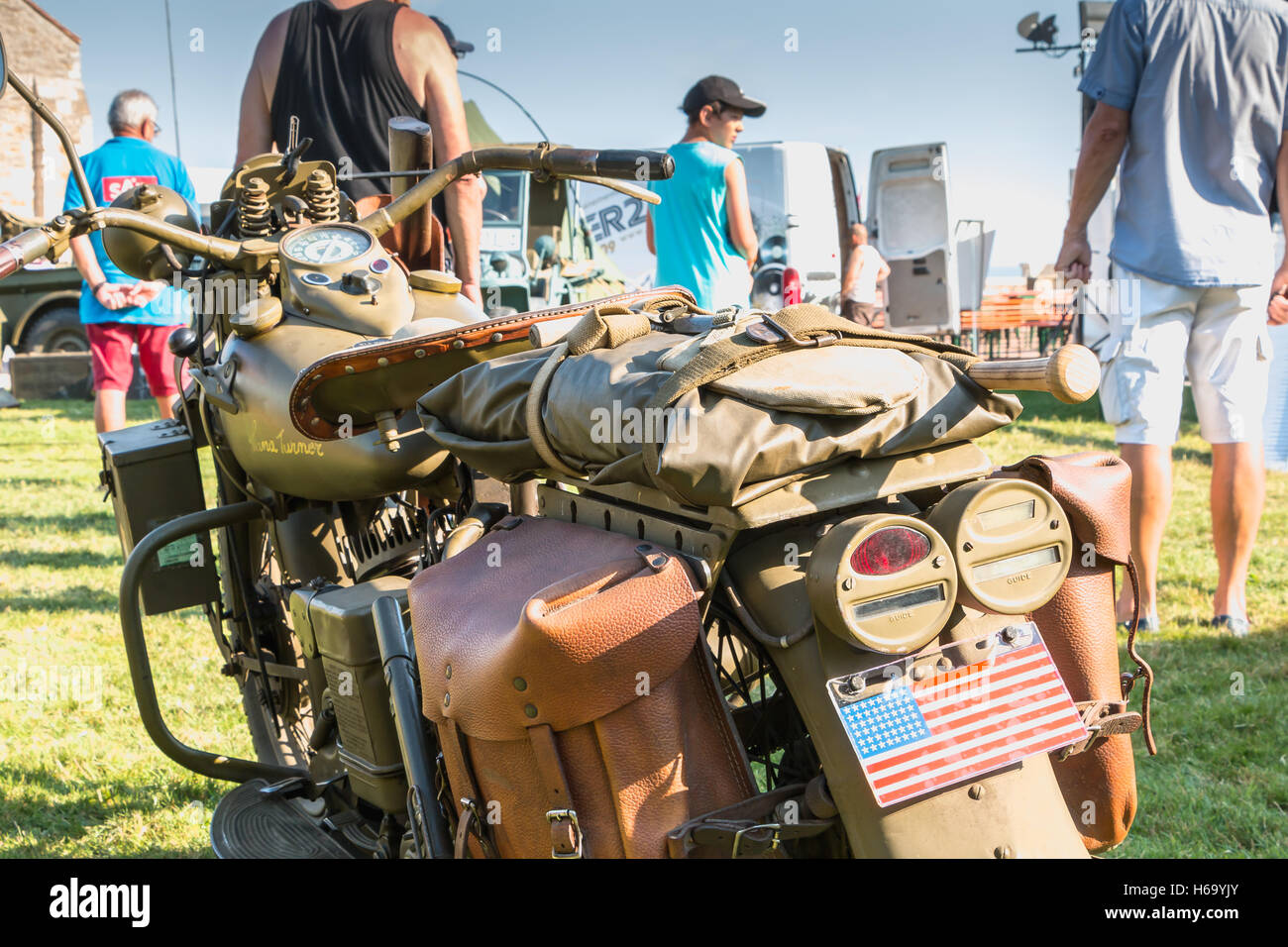 Les Sables d ' Olonne, Frankreich - 26. August 2016: Gedenken an die Befreiung des "Les Sables d 'Olonne", die am th stattfand Stockfoto