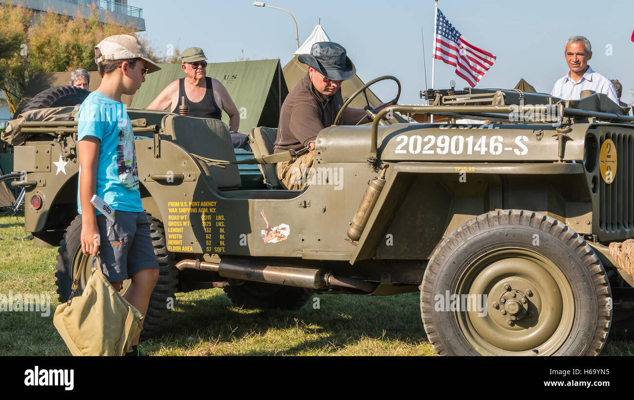 Les Sables d ' Olonne, Frankreich - 26. August 2016: Gedenken an die Befreiung des "Les Sables d 'Olonne", die am th stattfand Stockfoto