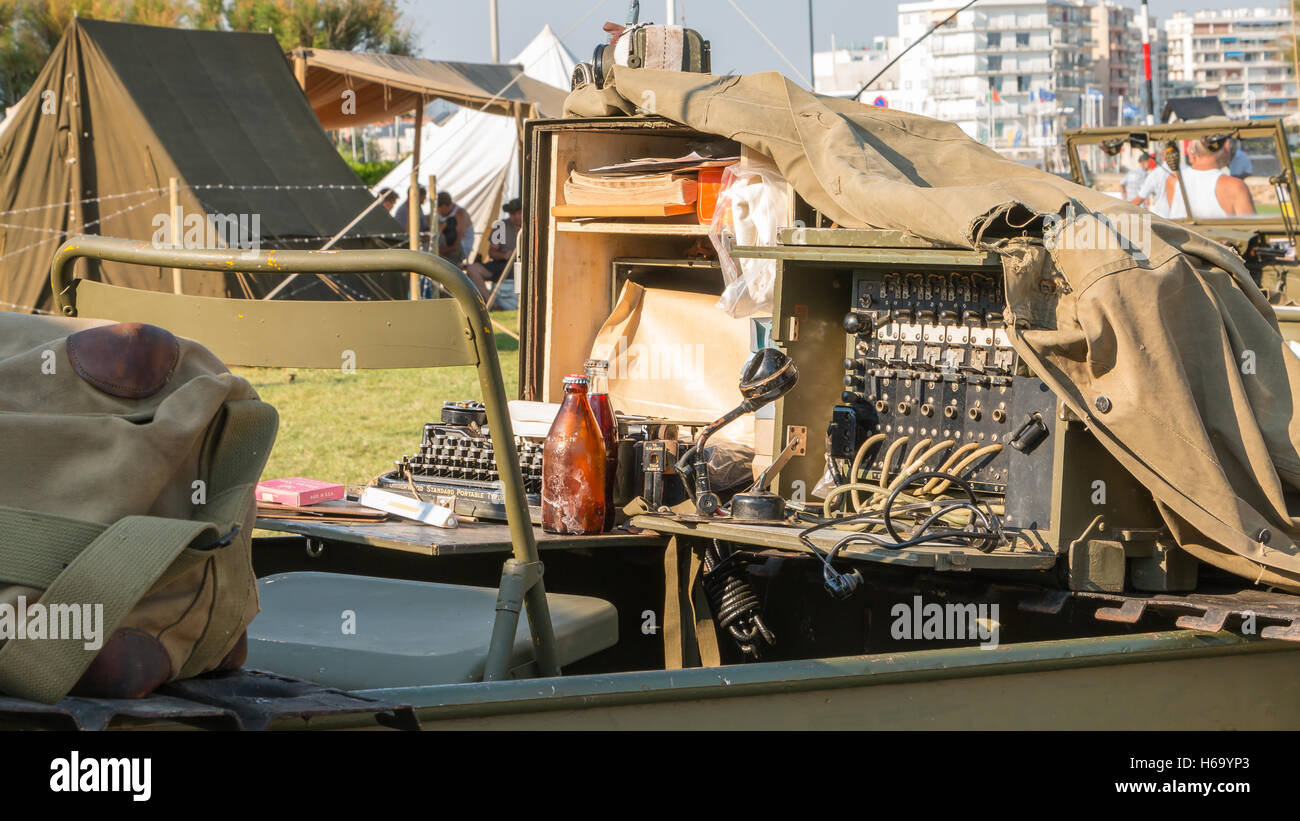 Les Sables d ' Olonne, Frankreich - 26. August 2016: Gedenken an die Befreiung des "Les Sables d 'Olonne", die am th stattfand Stockfoto