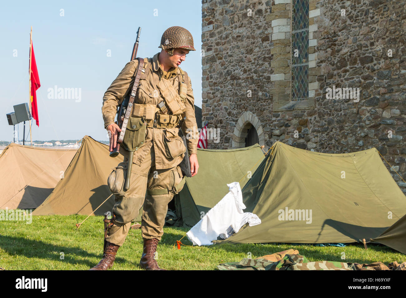 Les Sables d ' Olonne, Frankreich - 26. August 2016: Gedenken an die Befreiung des "Les Sables d 'Olonne", die am th stattfand Stockfoto