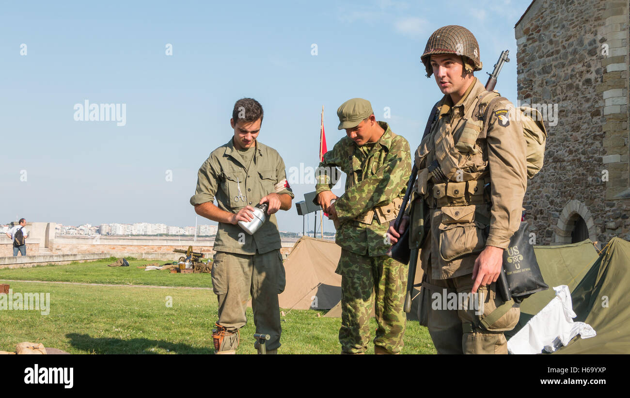 Les Sables d ' Olonne, Frankreich - 26. August 2016: Gedenken an die Befreiung des "Les Sables d 'Olonne", die am th stattfand Stockfoto