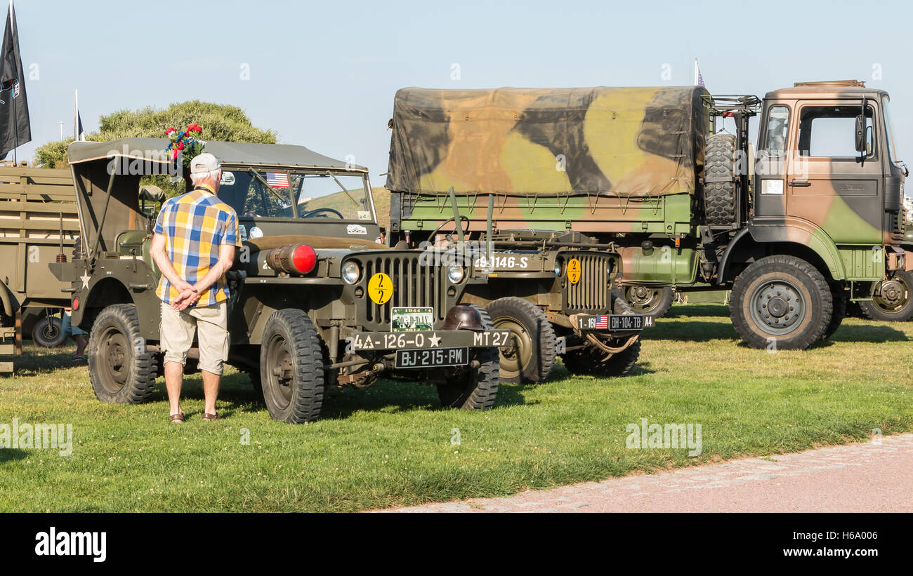 Les Sables d ' Olonne, Frankreich - 26. August 2016: Gedenken an die Befreiung des "Les Sables d 'Olonne", die am th stattfand Stockfoto