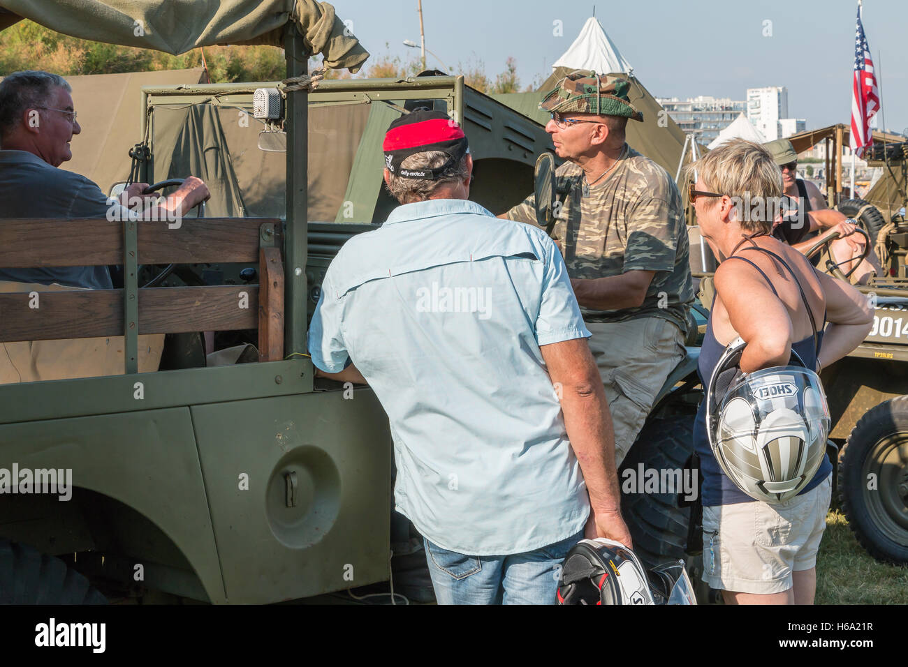 Les Sables d ' Olonne, Frankreich - 26. August 2016: Gedenken an die Befreiung des "Les Sables d 'Olonne", die am th stattfand Stockfoto