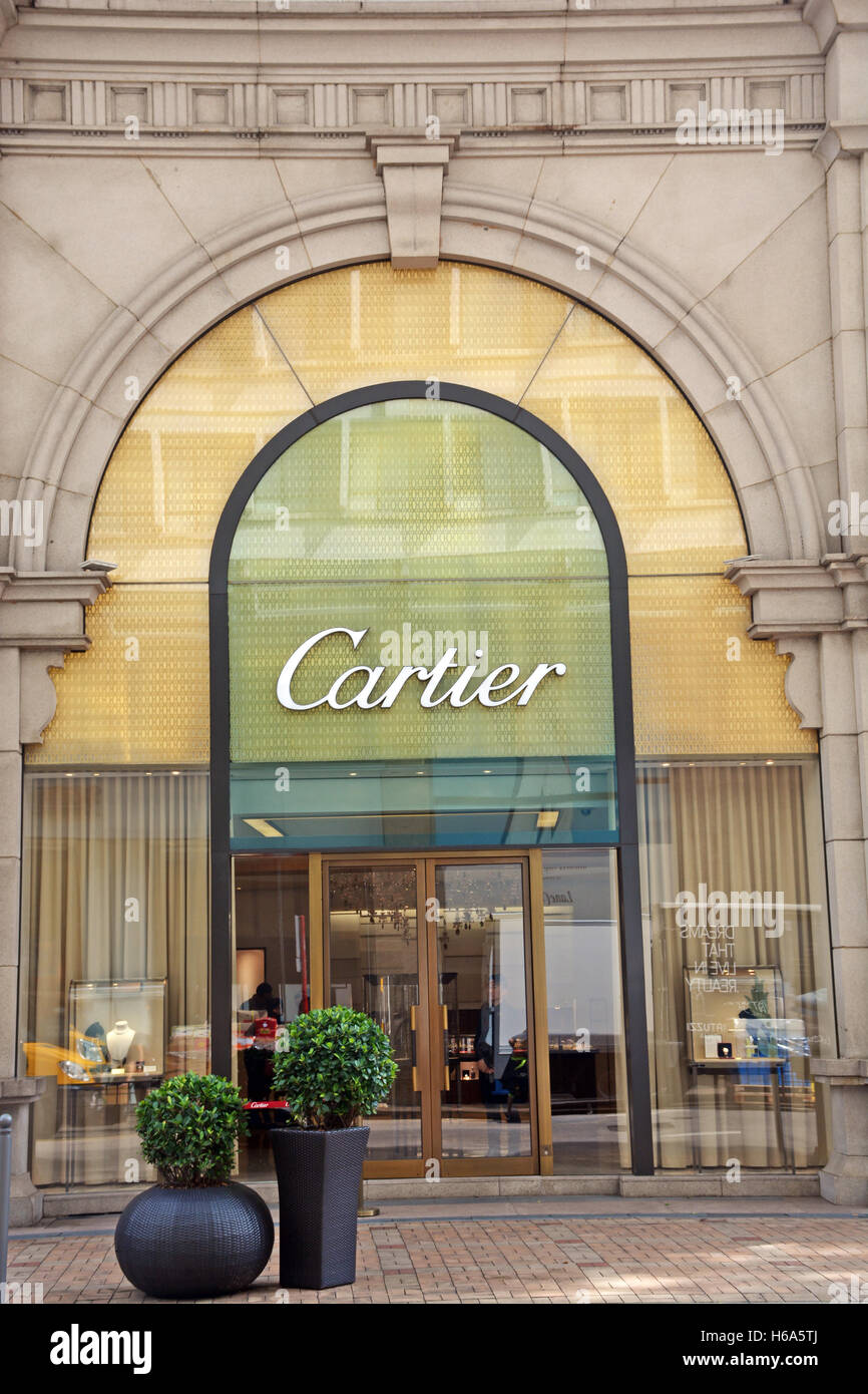 Cartier Boutique Kowloon Hong Kong China Stockfoto