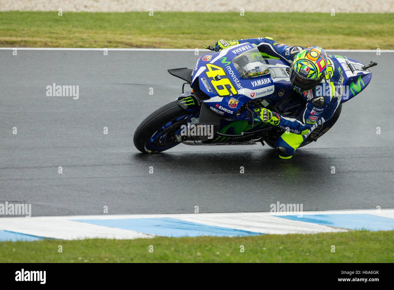 Valentino Rossi, Movistar Yamaha. Freies Training Nr. 1. Freitag, 21. Oktober 2016. Phillip Island, Australien. Stockfoto
