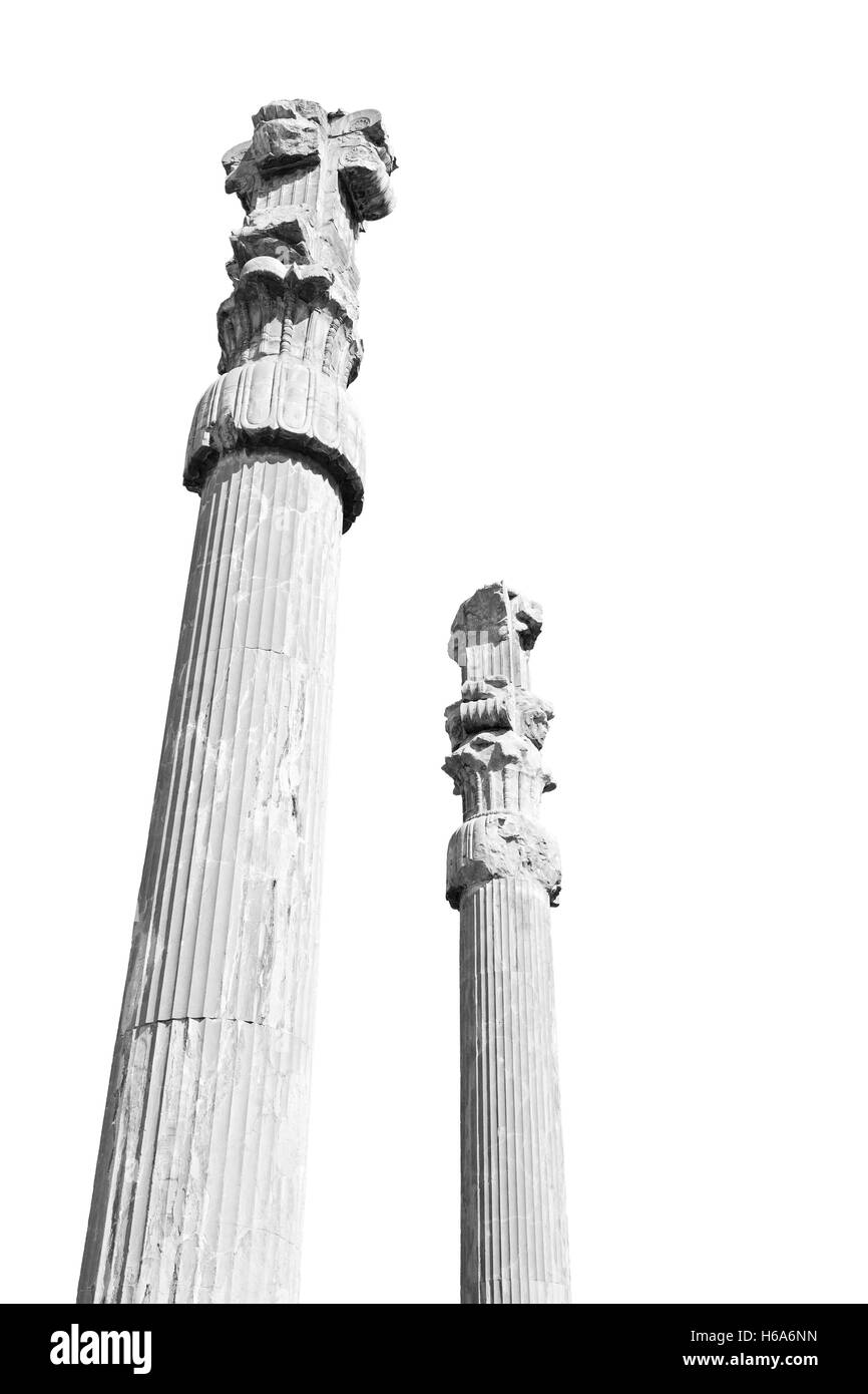 in Iran Persepolis zu verwischen, die alten Ruinen historische Ziel Denkmäler und Ruine Stockfoto