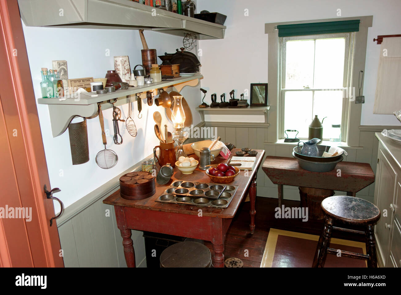 Innenausbau Küche des Hauses The Green Gables Erbe, Cavendish, Prinz Eduard Insel, Kanada Stockfoto