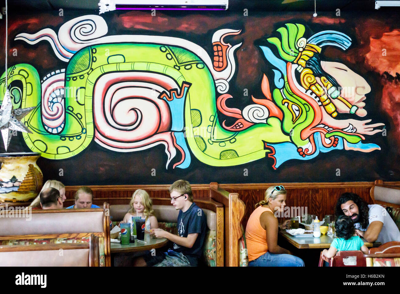 St. Saint Augustine Florida, Casa Maria authentische mexikanische Küche, Restaurant Restaurants Essen Essen Essen Café Cafés, innen, Kunst, FL160804067 Stockfoto