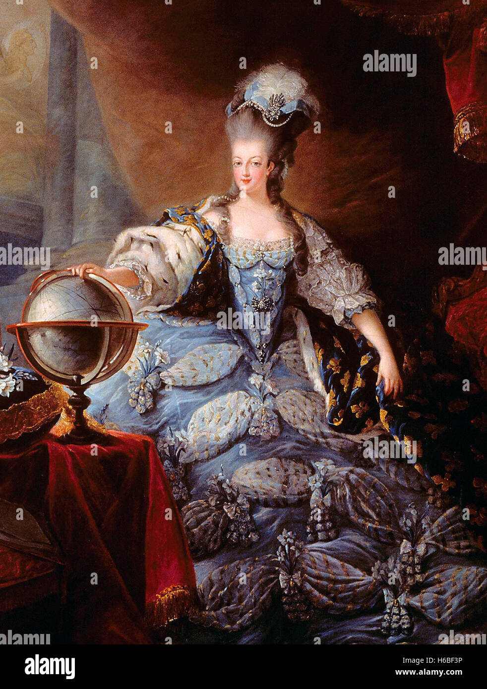 Marie Antoinette (1755-1793), Königin von Frankreich und Ehefrau von König Louis XVI. Porträt von Jean-Baptiste André Gautier-Dagoty, Öl auf Leinwand, 1775 Stockfoto