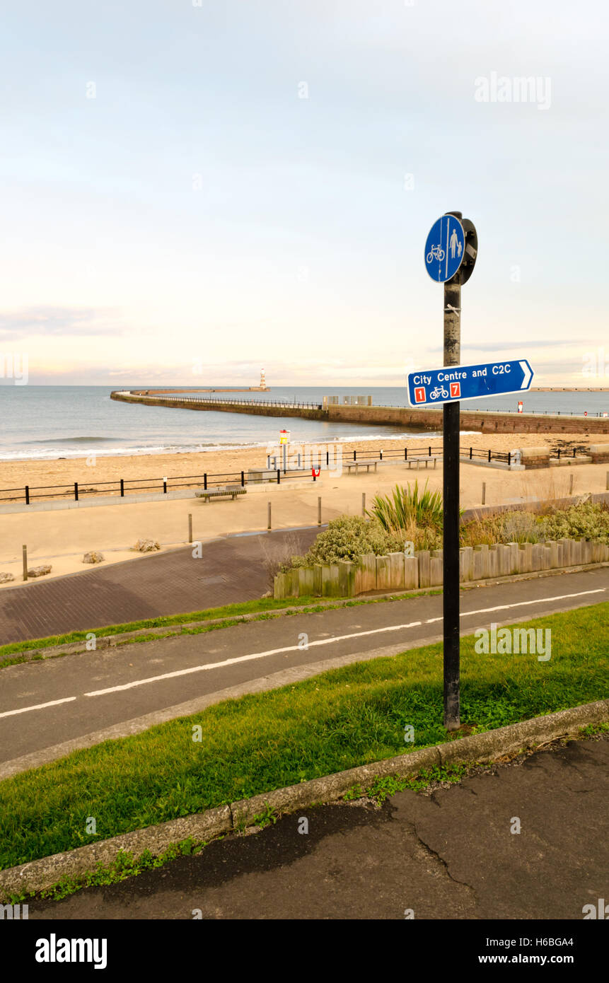 Roker Pier und Leuchtturm, Sunderland Stockfoto