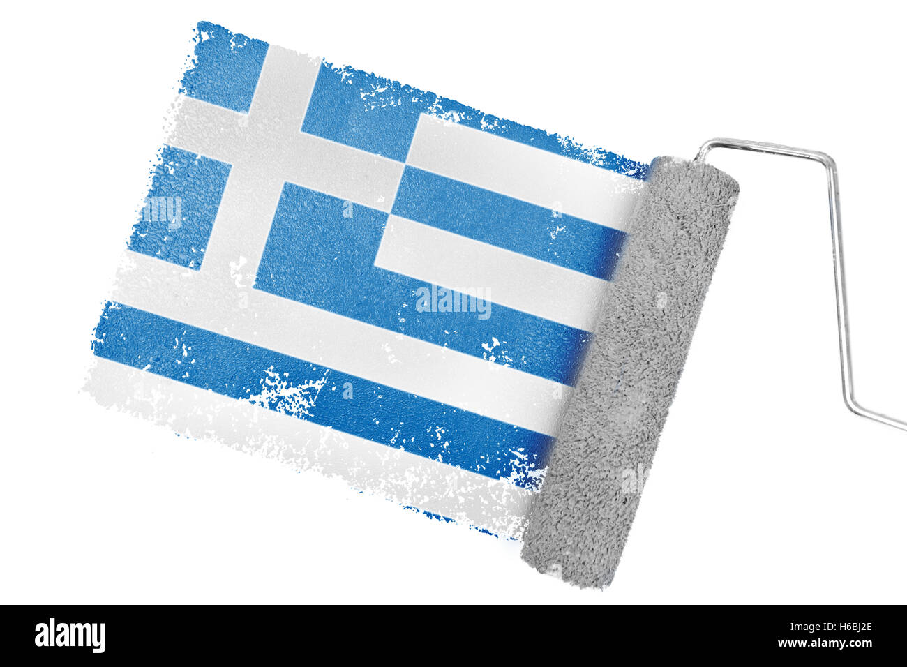 Zusammengesetztes Bild von Griechenland Nationalflagge Stockfoto