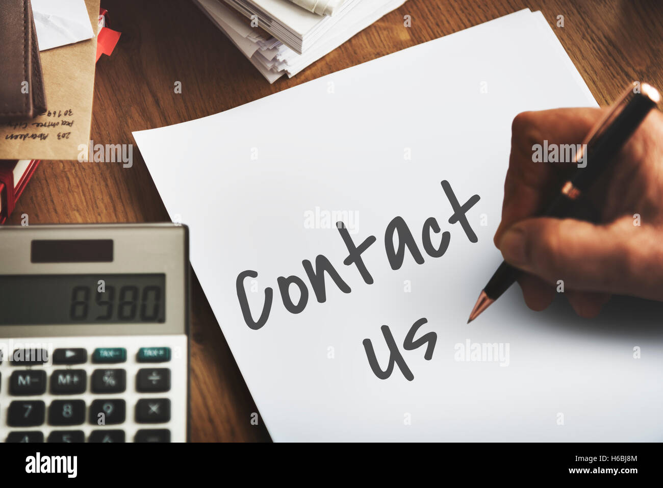 Kontaktieren Sie uns-Service-Service-Konzept Stockfoto