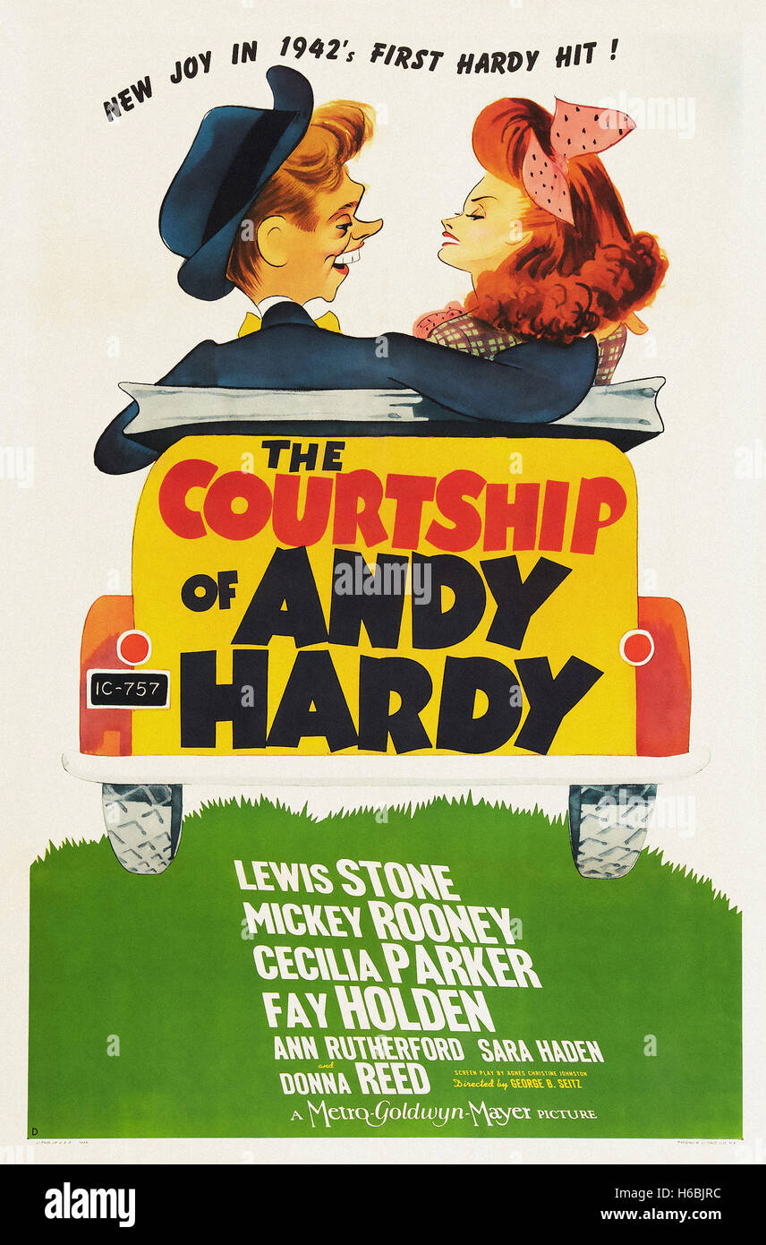Die Balz des Andy Hardy - Filmposter- Stockfoto