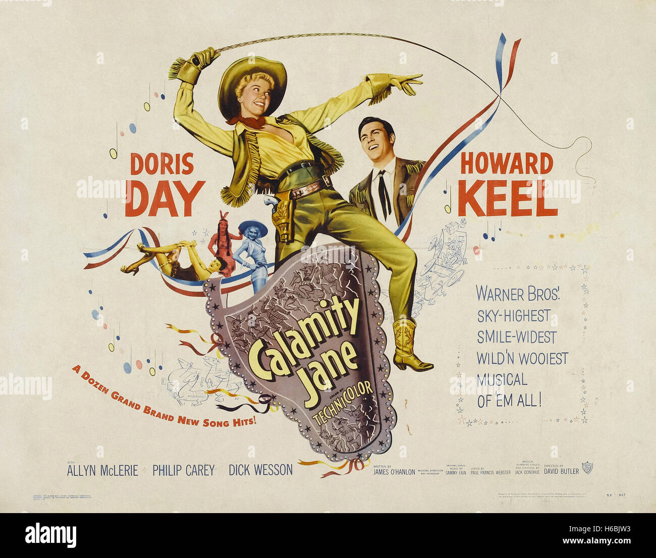 Calamity Jane - Filmplakat- Stockfoto