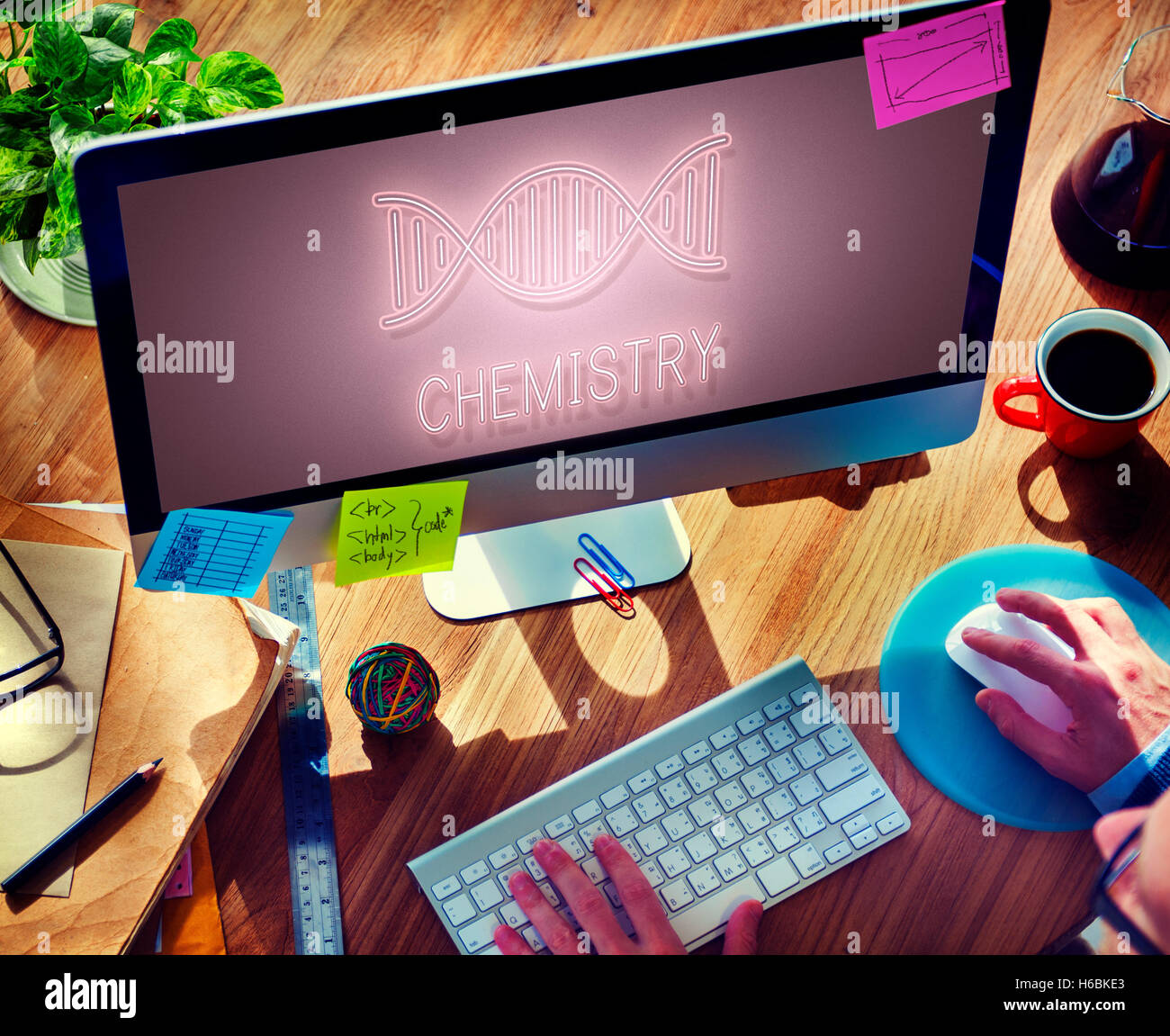 DNA-Helix Life Science Grafikkonzept Stockfoto