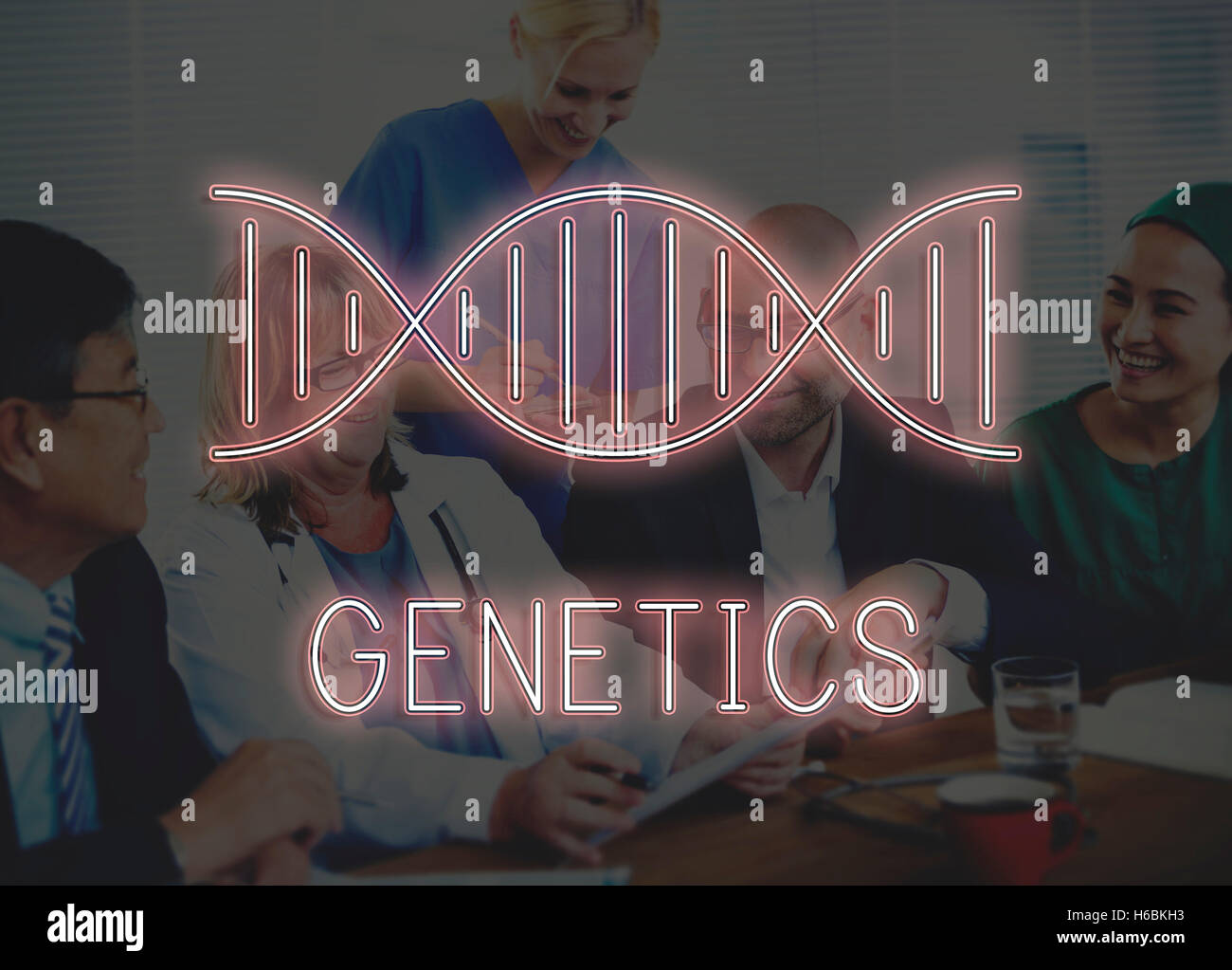 DNA-Chromosom-Genetik-Konzept Stockfoto