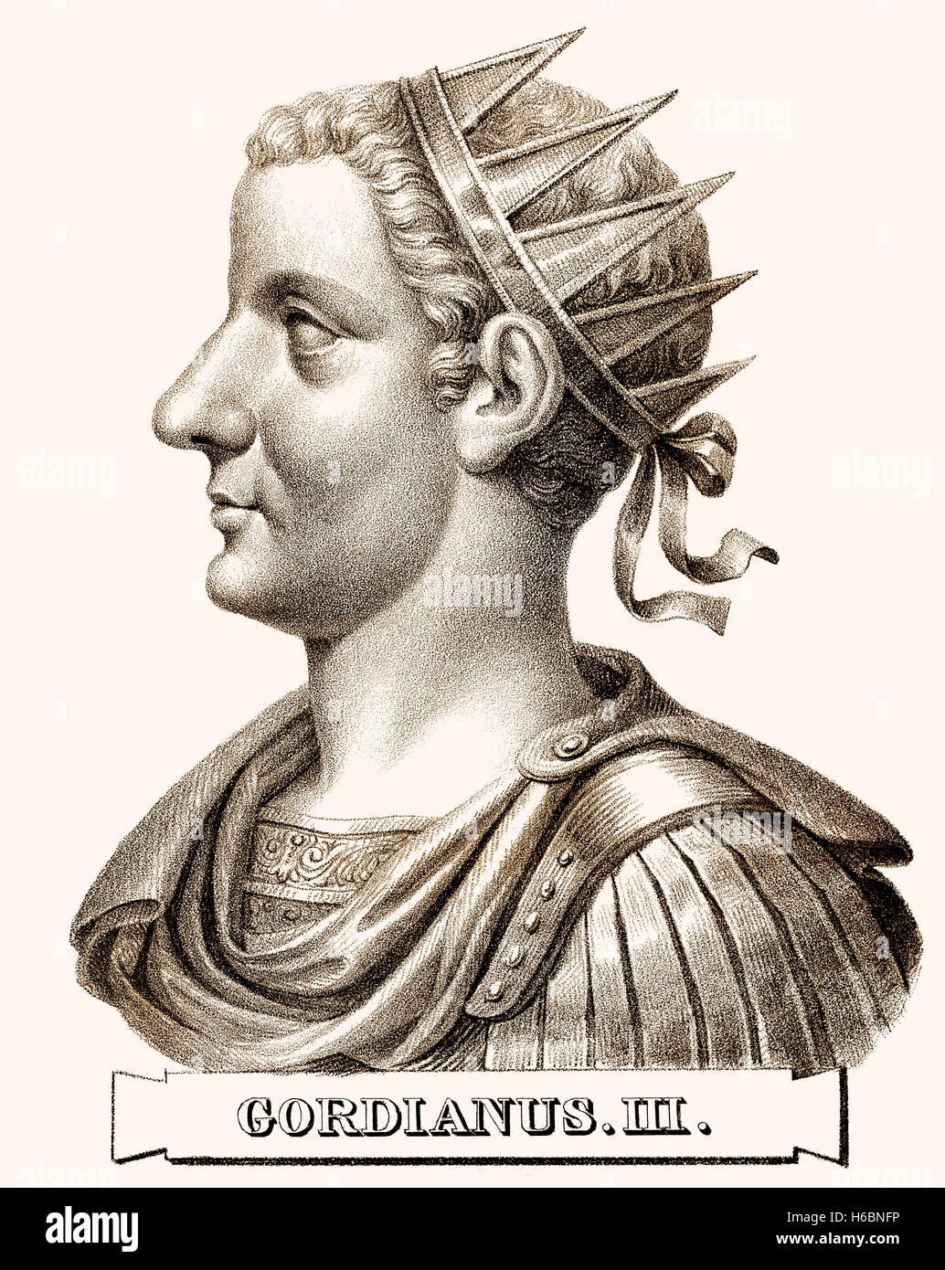 Gordian III, 225-244, römischer Kaiser Stockfoto