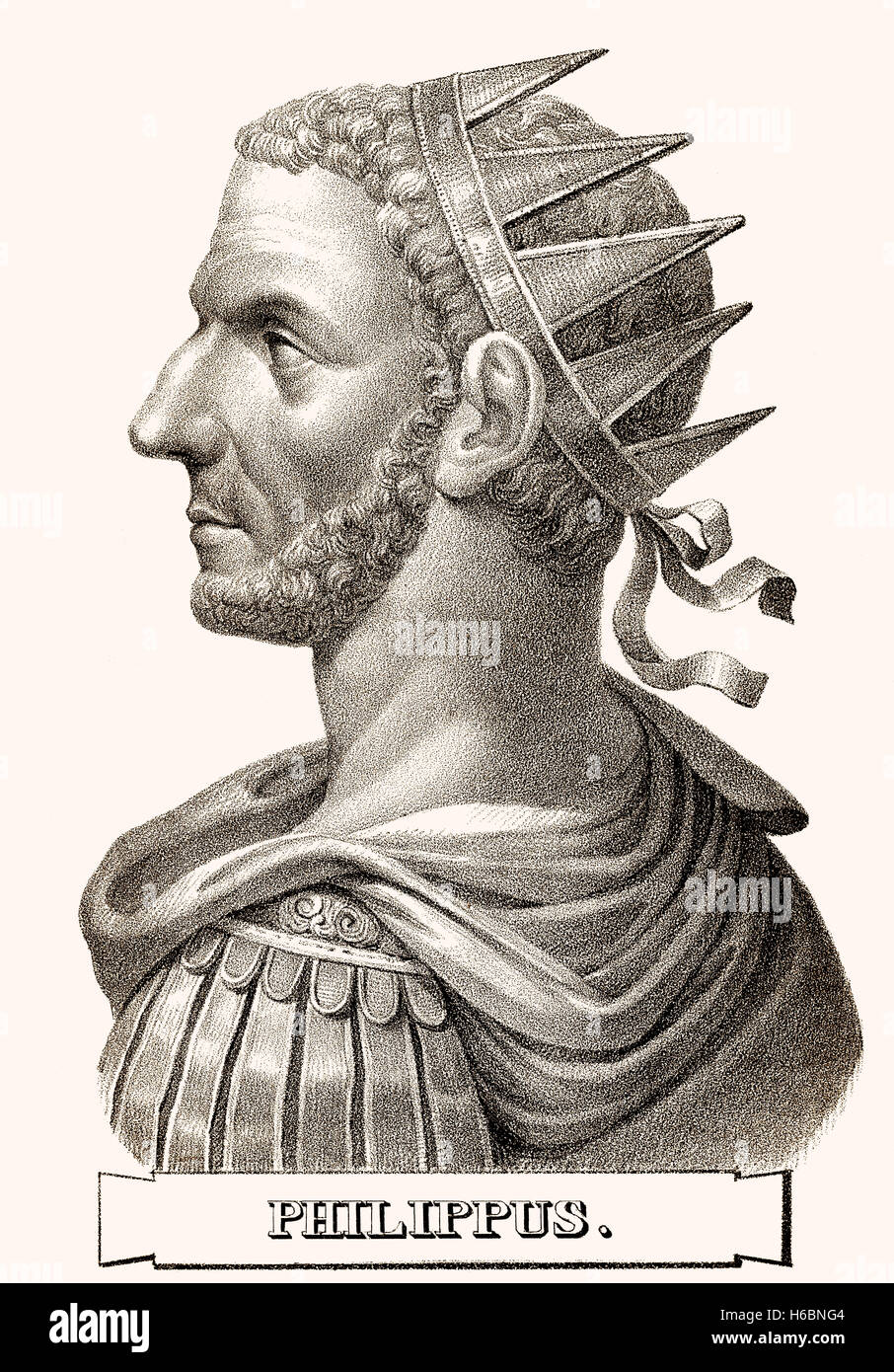 Marcus Julius Philippus, Philippus Arabs, c. 204 – 249, römischer Kaiser Stockfoto
