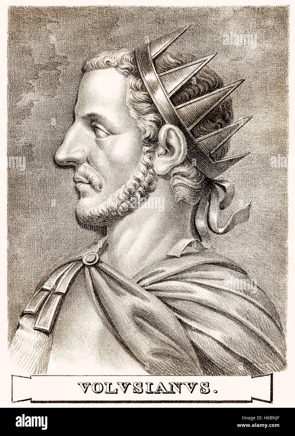 Volusianus, römischer Kaiser von 251 bis 253 Stockfoto