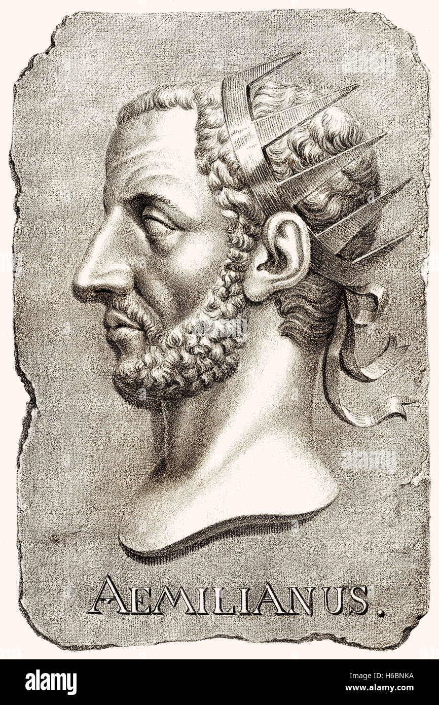 Aemilianus, römischer Kaiser in 253 Stockfoto