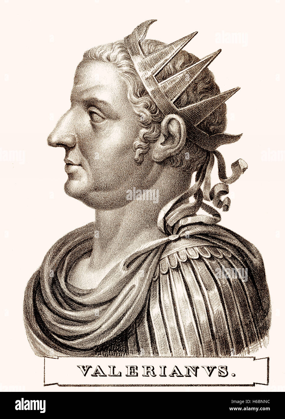Baldrian oder Baldrian der ältere, römischer Kaiser von 253 bis 260 Stockfoto
