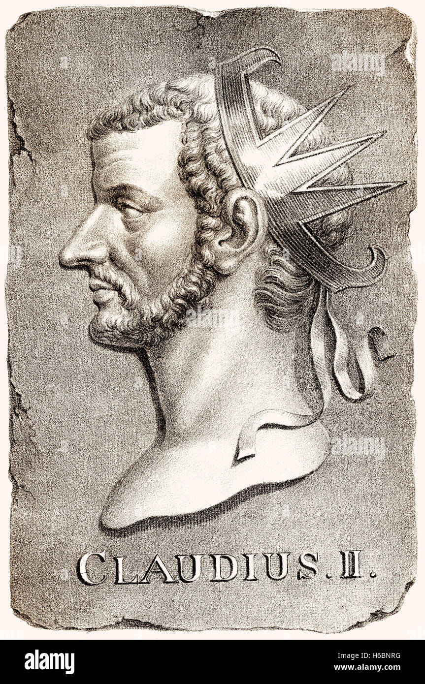 Claudius II oder Claudius Gothicus, römischer Kaiser von 268 bis 270 Stockfoto