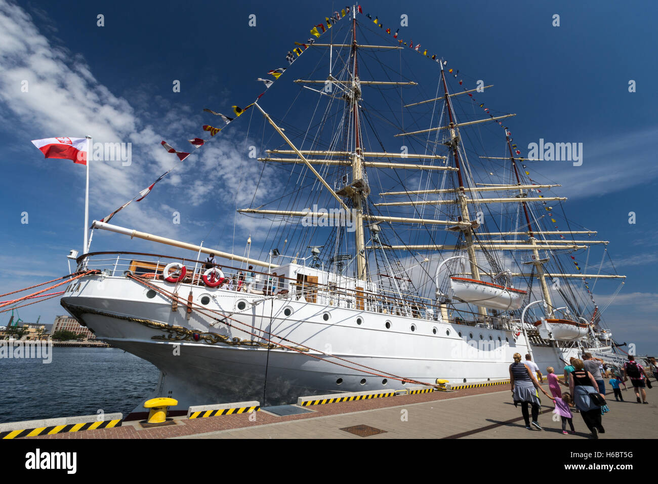 Dar Pomorza, polnisches Ausbildungsschiff und Museum, Hafen, Gdynia, Polen Stockfoto