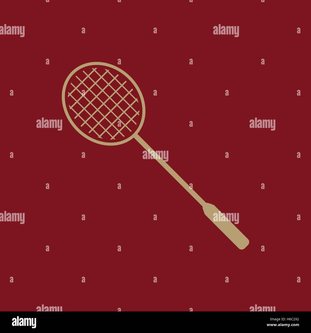 Das Badminton-Symbol. Spiel-Symbol. Wohnung Stock Vektor