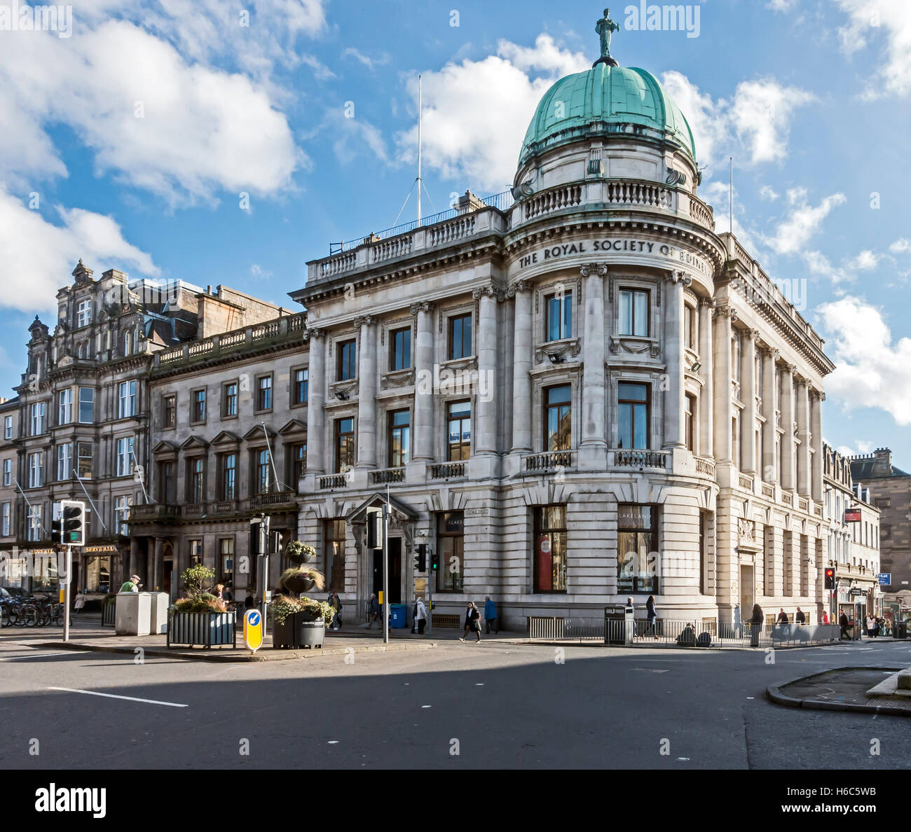Die Royal Society of Edinburgh Gebäude an der Ecke der George Street und Hanover Street InEdinburgh Schottland Stockfoto