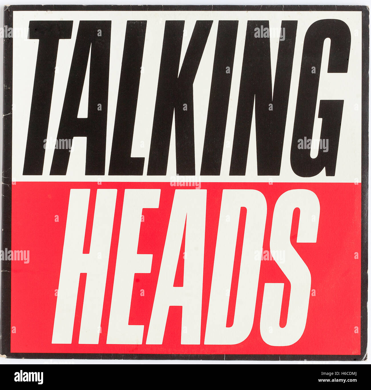 Foto von Talking Heads - Rückseite des True Stories Albums, veröffentlicht 1986 bei Sire Records - nur für redaktionelle Verwendung Stockfoto