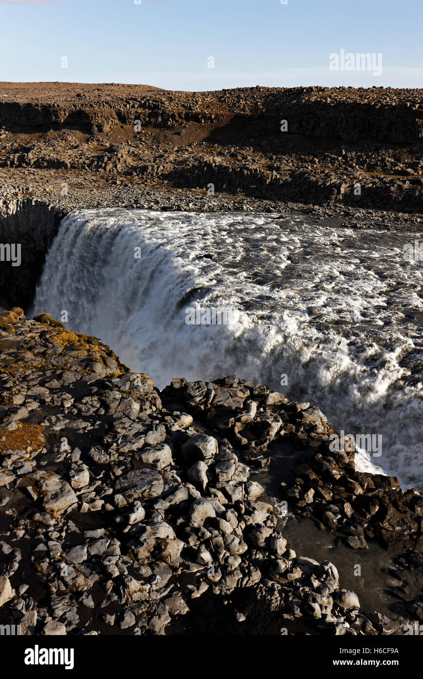 Wasserfall Dettifoss, Nordosten Islands, Nordatlantik, Europa Stockfoto