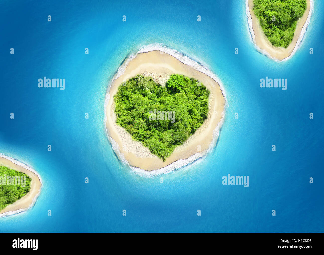 Insel-Herzform Stockfoto