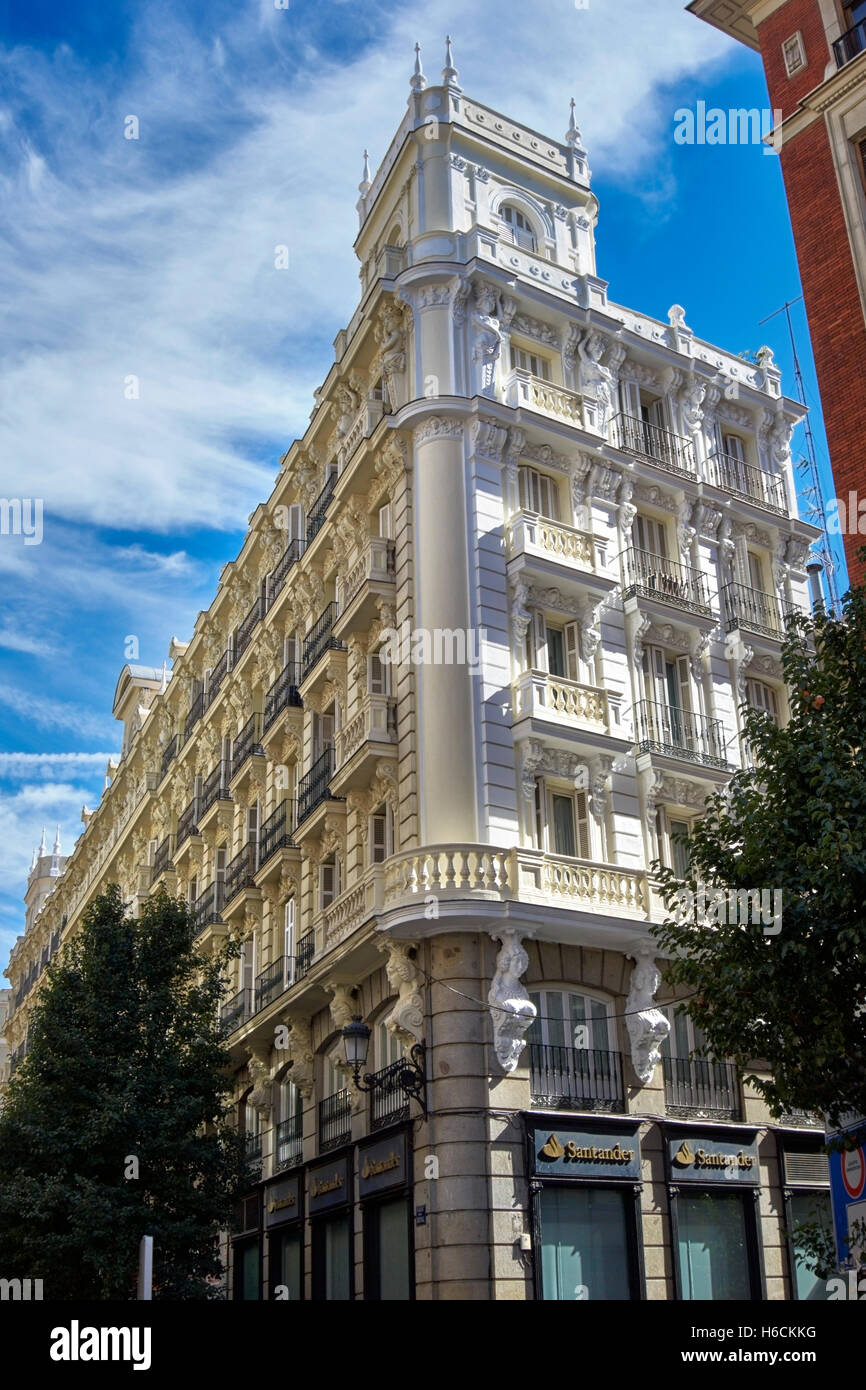 Typisches Haus in der alten Madrid. Spanien. Stockfoto