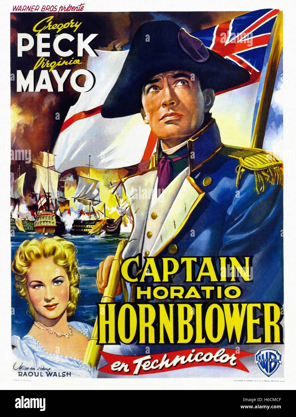 Captain Horatio Hornblower - französische Filmplakat- Stockfoto