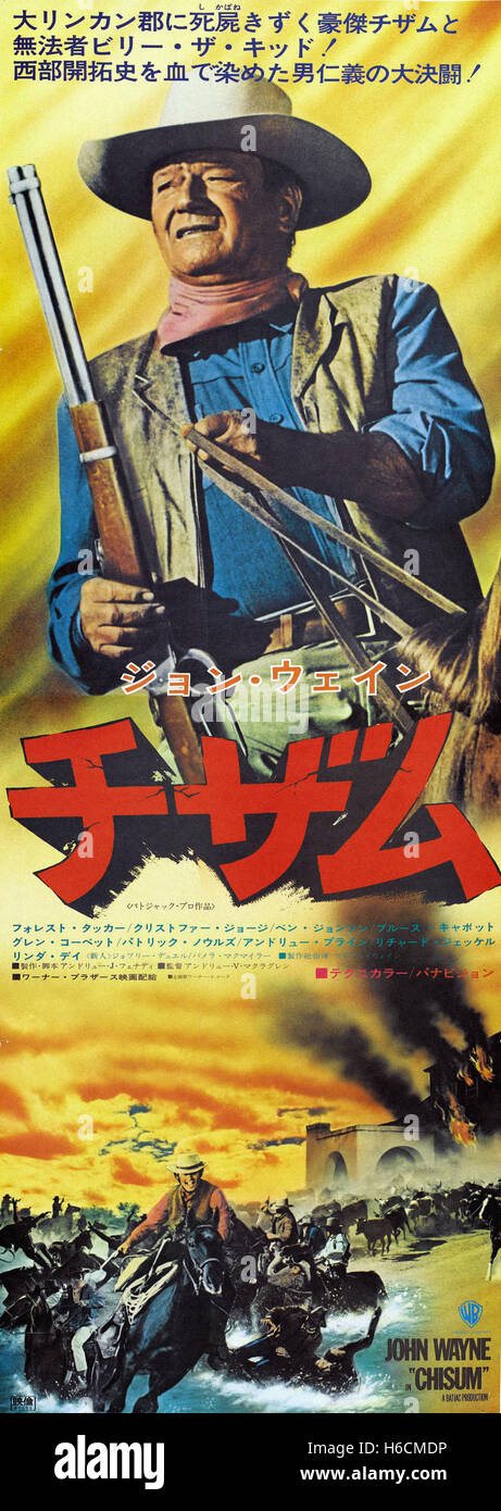 Chisum - japanische Filmplakat- Stockfoto