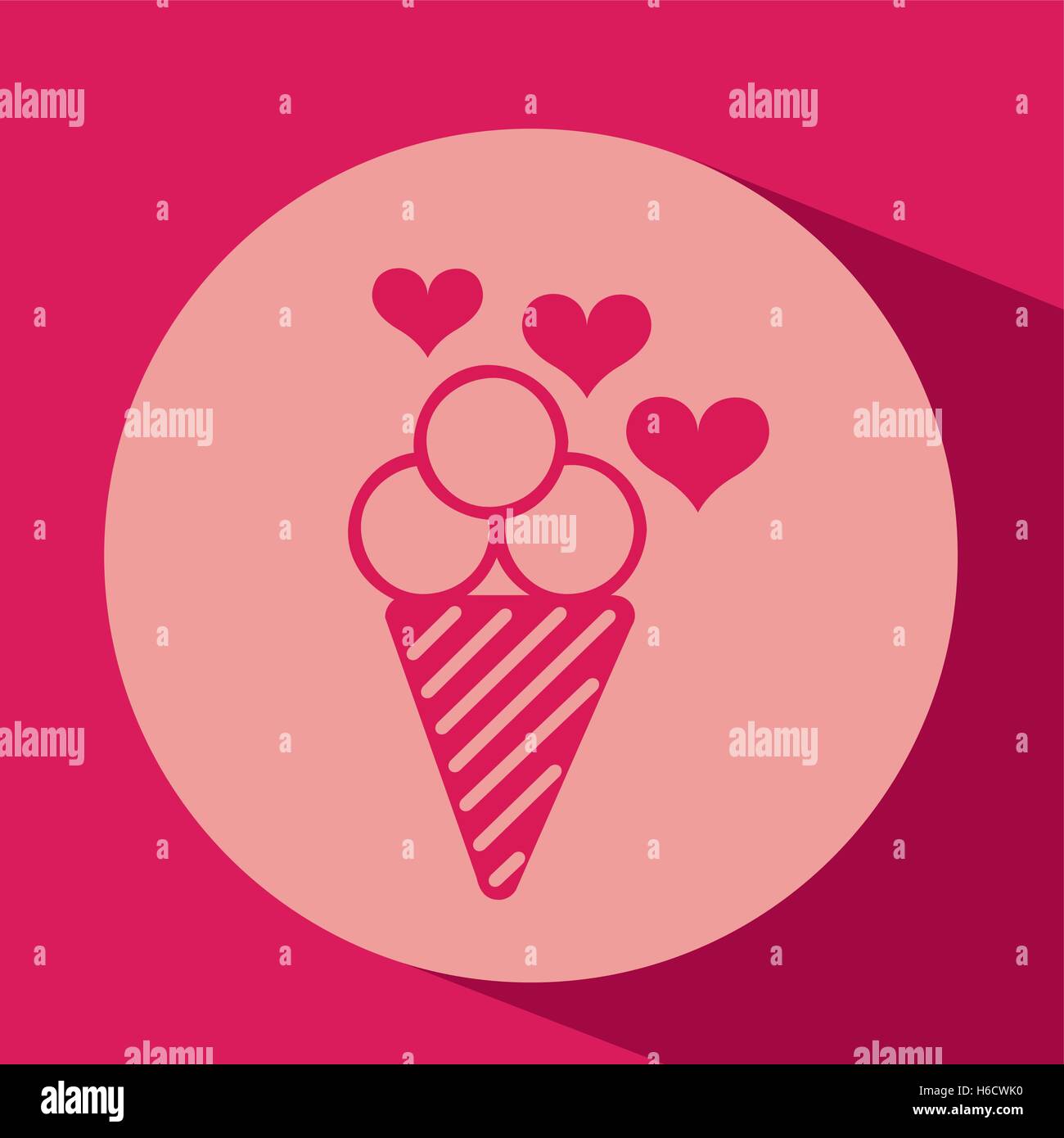 Herz rot Cartoon Eis Symbol Design Vektor-illustration Stock ...