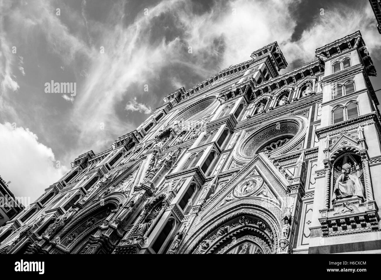 Fassade von Santa Maria del Fiore, Florenz Kuppel. Italien Stockfoto