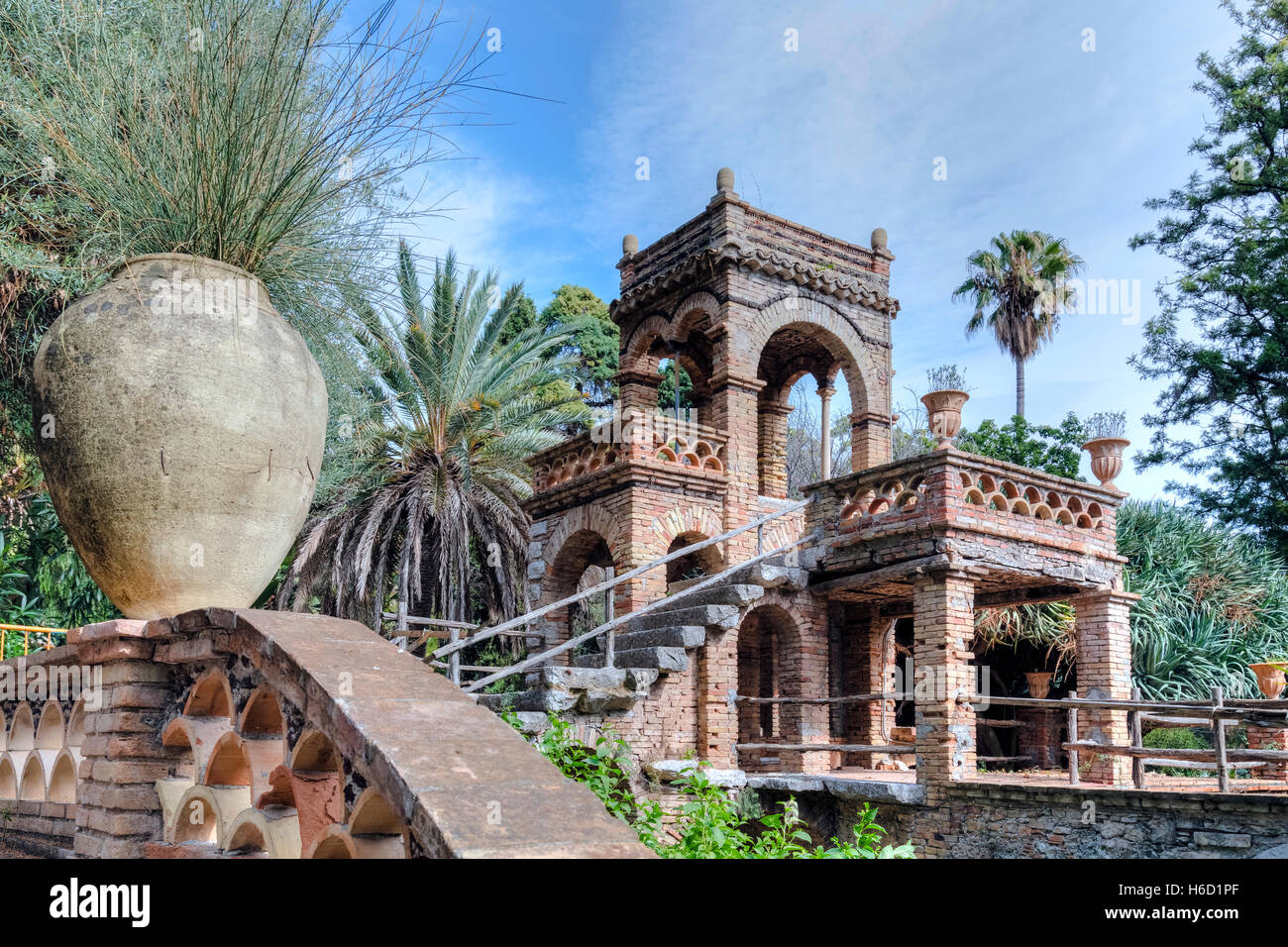 Giardini della Villa Comunale, Taormina, Messina, Sizilien, Italien Stockfoto