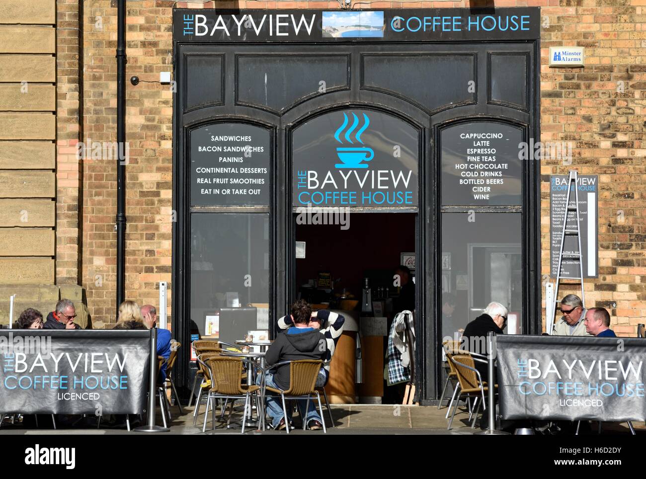 Bay View Coffee House, Strandpromenade Scarborough, North Yorkshire, England UK Stockfoto