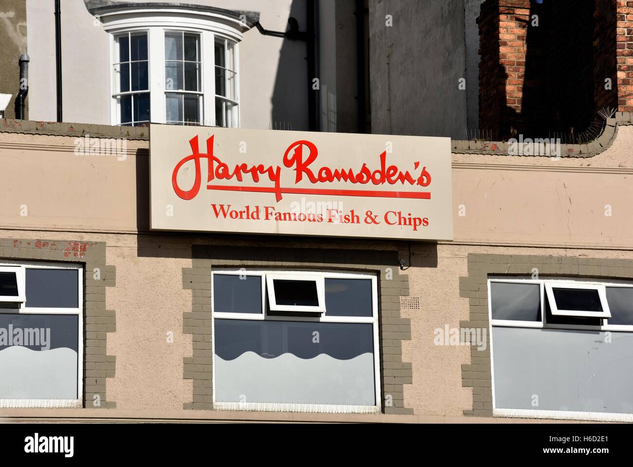 Harry Ramsdens Welt berühmten Fish &amp; Chips anmelden Scarborough North Yorkshire England UK Stockfoto