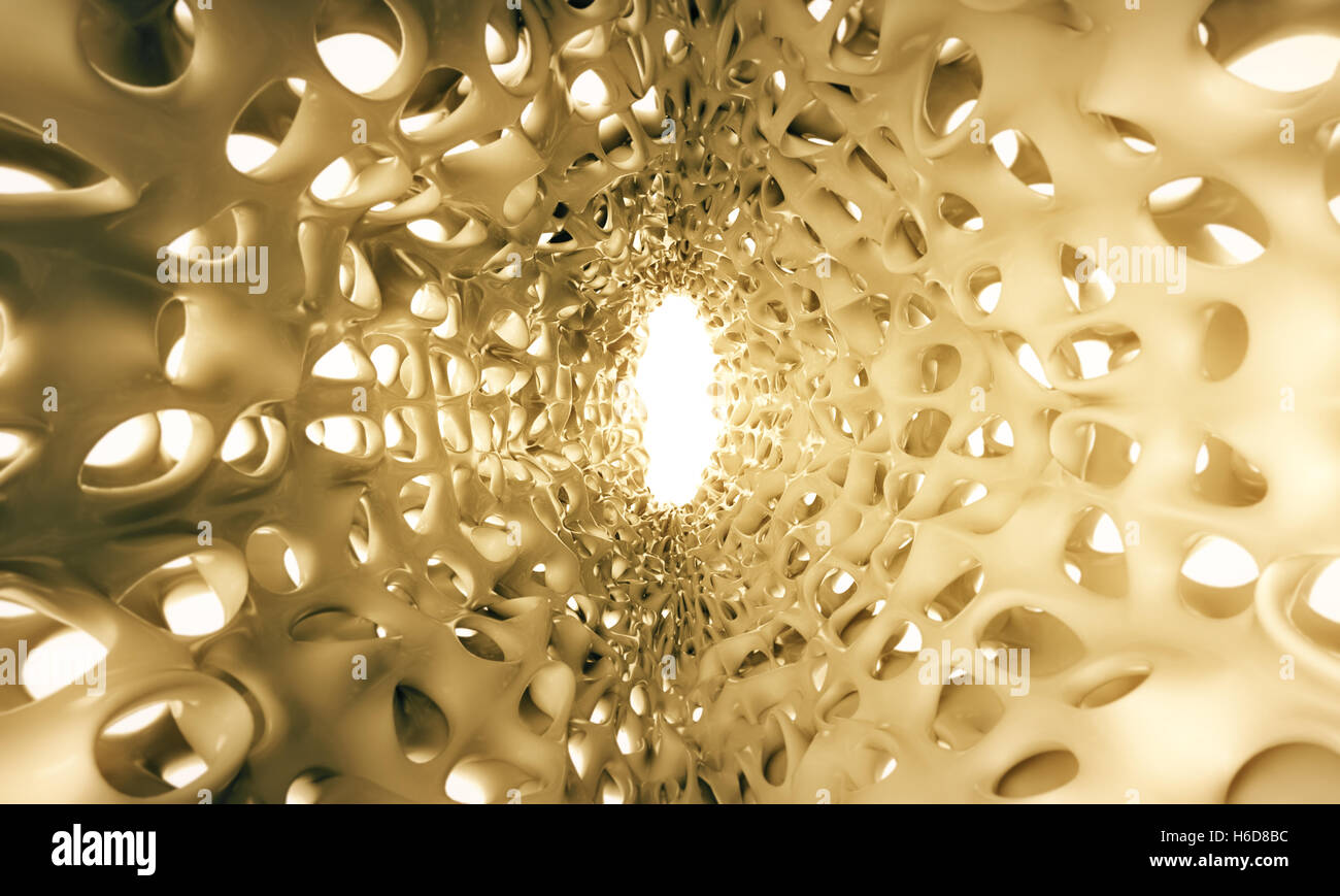 Knochen schwammartige Struktur Illustration - 3D Rendering Stockfoto