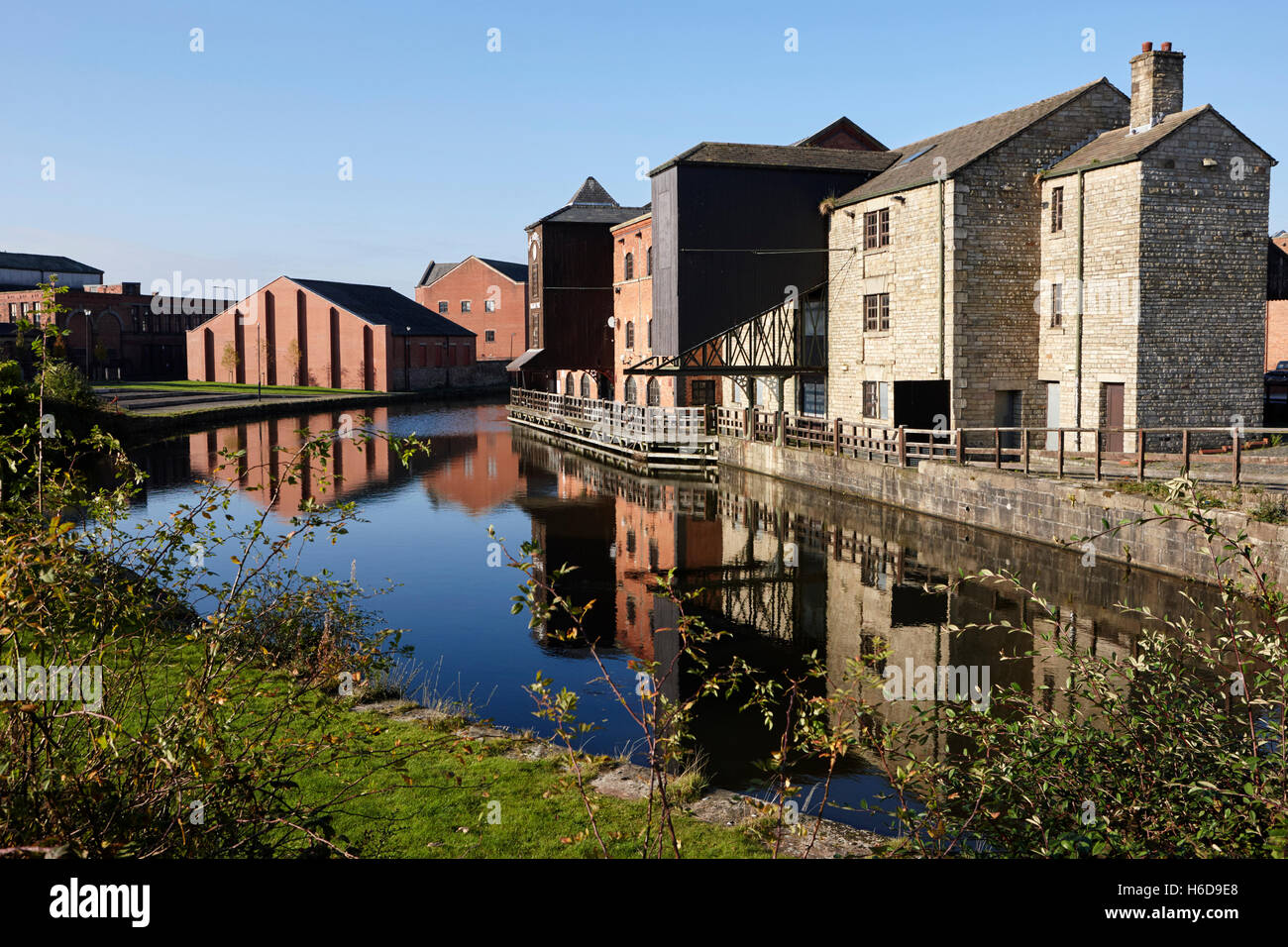 Wigan Pier auf Liverpool Leeds Kanal-England-Großbritannien Stockfoto
