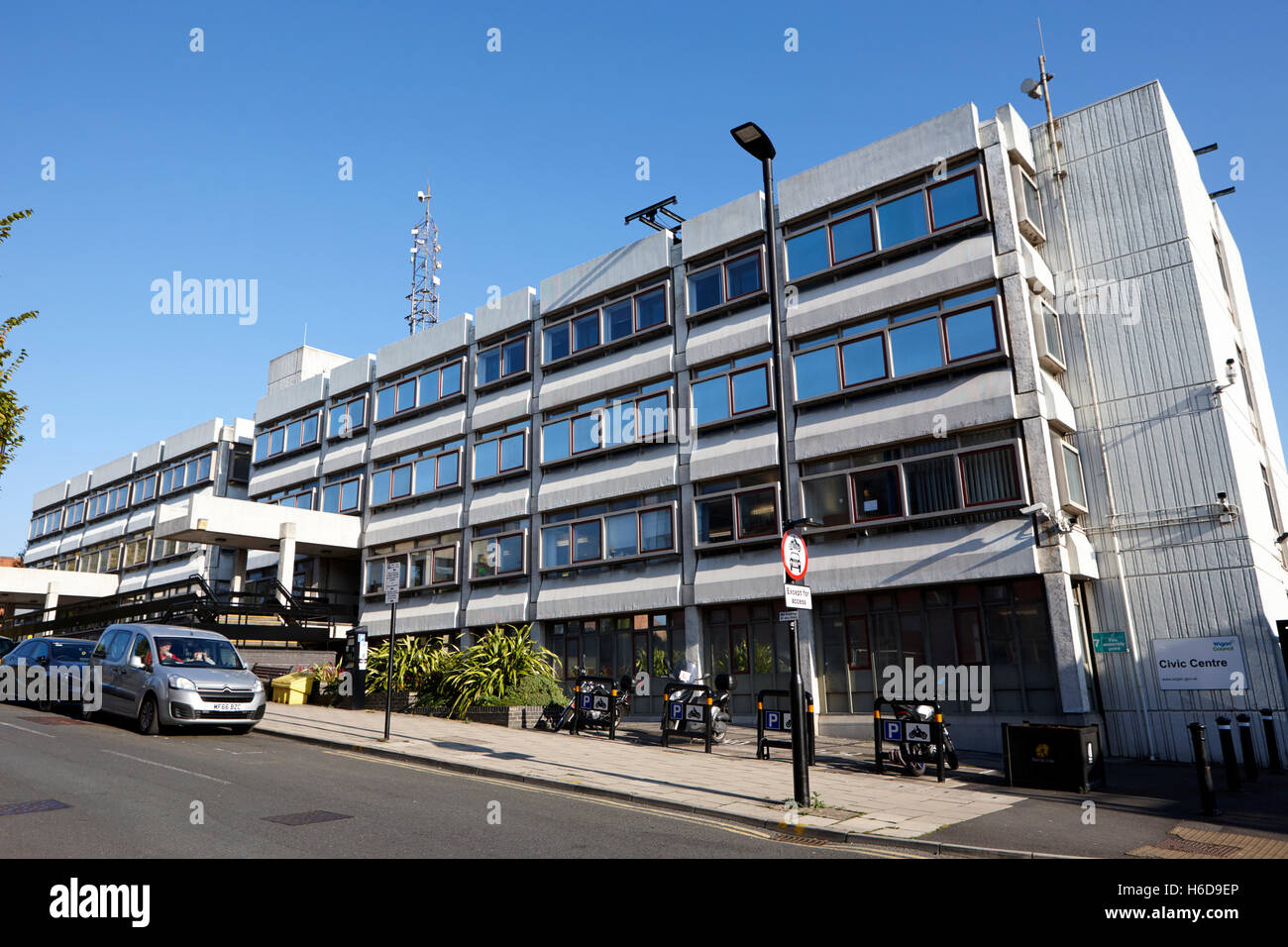 Wigan Civic Centre Ratsgebäude England United Kingdom Stockfoto