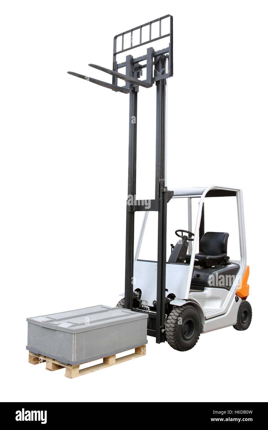 Graue Lader isoliert auf weißem Hintergrund Stockfoto