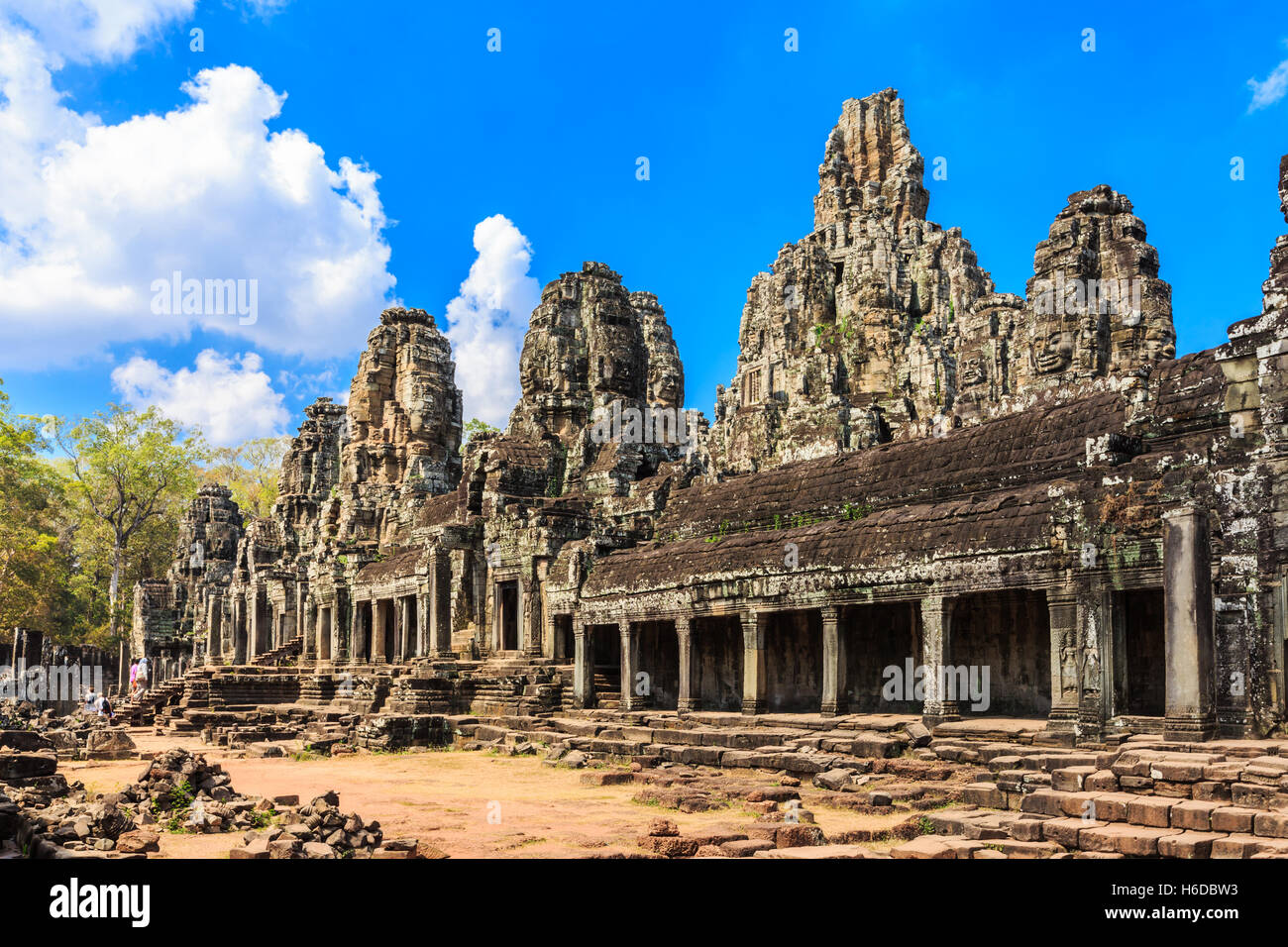 Angkor, Kambodscha. Bayon Tempel. Stockfoto